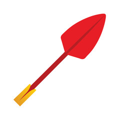 Red Dart Vector Illustration - Cartoon, Clipart, Line Art Design for Print & Digital Use.eps