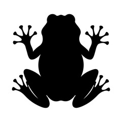 Silhouette of a Frog - Minimalist Wildlife Illustration