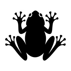 Silhouette of a Frog - Minimalist Wildlife Illustration