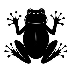 Silhouette of a Frog - Minimalist Wildlife Illustration