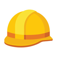 Yellow Safety Hard Hat Vector Illustration - Clipart, Cartoon, and Line Art Design.eps
