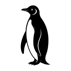 Naklejka premium Emperor Penguin Silhouette vector illustration