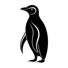 Naklejka premium Emperor Penguin Silhouette vector illustration