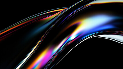 Abstract minimalist design, colorful glass shape, 3d render