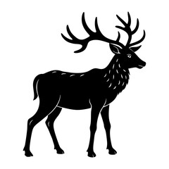 Elk Silhouette vector illustration