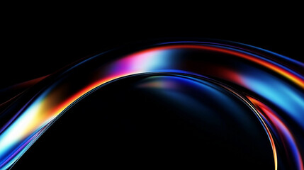 Abstract minimalist design, colorful glass shape, 3d render