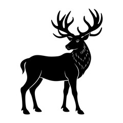 Elk Silhouette vector illustration