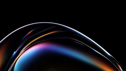 Abstract minimalist design, colorful glass shape, 3d render