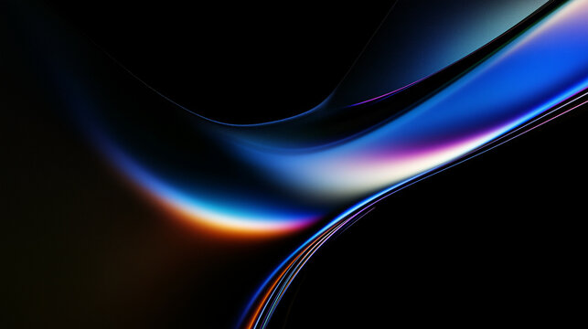 Fototapeta Abstract minimalist design, colorful glass shape, 3d render