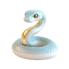 Fototapeta premium Graceful coiled snake icon representing the Chinese zodiac symbol for the year