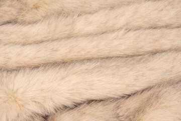 Texture of faux fur as a background, top view.