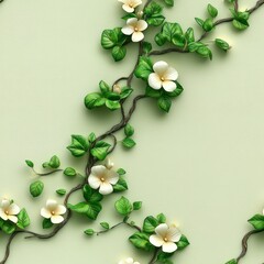 Seamless beautiful colorful decorative flowers pattern