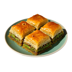 Decadent Baklava Platter on transparent background