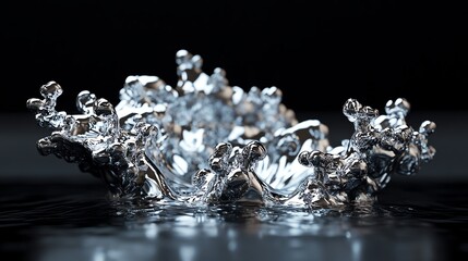 Dynamic splashes of water capturing the essence of movement and fluidity in nature.