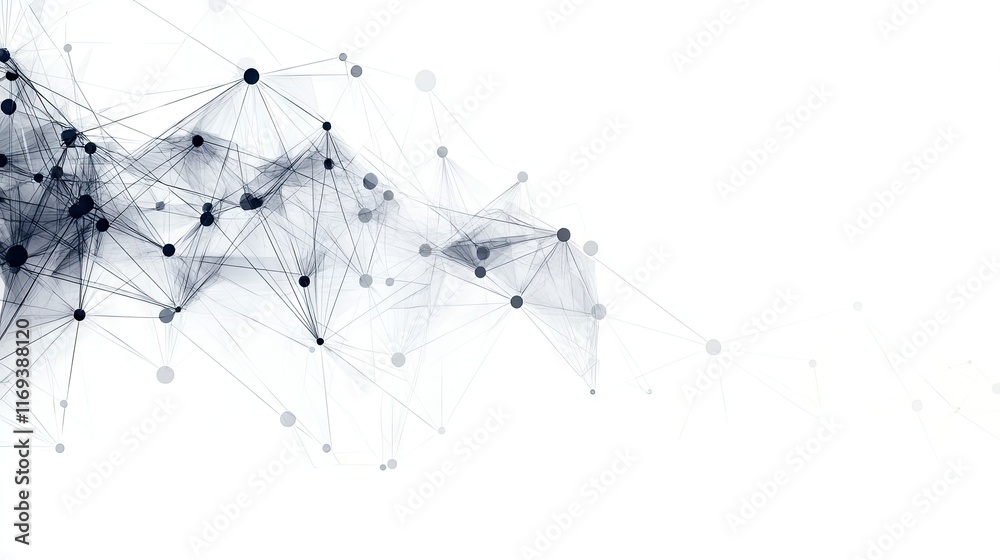 Sticker abstract network connections dots and lines digital background. ideal for tech presentations website