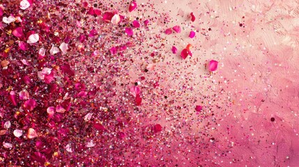 Fototapeta premium festive party confetti in front of a pink rose colored background