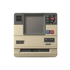 Vintage Computer Device with Buttons and Display Screen for Retro Tech