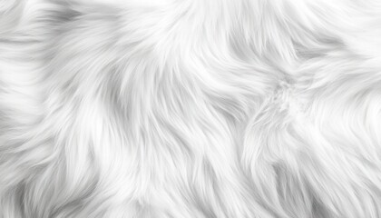 Obraz premium Luxurious White Fur Texture Soft Fluffy Animal Hair Background Elegant Abstract Design