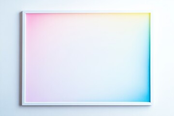 White Framed Pastel Gradient Artwork Display