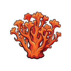 Realistic coral fungi resembling underwater coral.