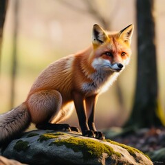 Obraz premium red fox vulpes