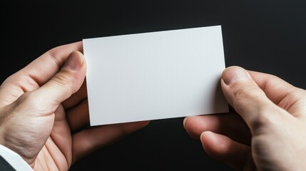 Business card presentation professional setting image dark environment close-up visual branding concept