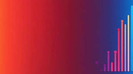 Obraz premium Vibrant Abstract Design Featuring Colorful Bars and Gradients Representing Growth, Progress, and Dynamic Movement in a Modern Artistic Style