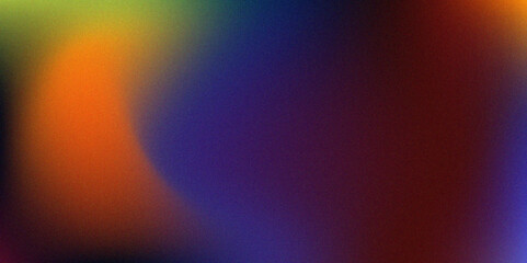 Colorful abstract background illustration for concept Artwork. Colorful mesh gradient with smooth, wavy transitions between blue, red, orange, yellow, green, dark blue, purple with grainy texture.