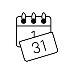 Calendar Page Turning vector icon