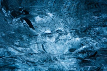 Blue glacier surface