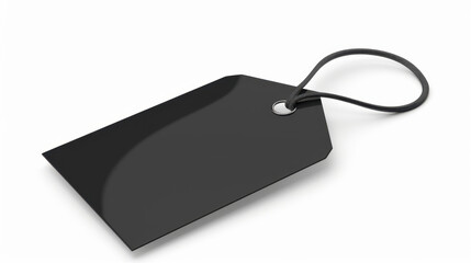 black gift label on white background