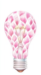 A creative illustration of a decorative light bulb.