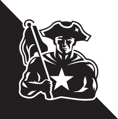 Patriot Day icon silhouette vector with white background