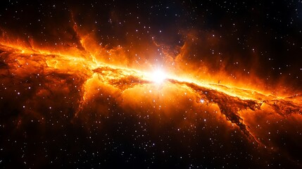 Fototapeta premium Realistic Night Sky Showcasing the Glowing Core of the Milky Way