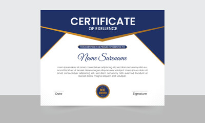 Innovative Modern Certificate Template Design.