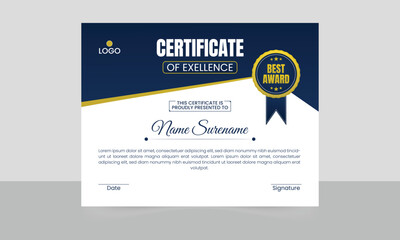 Innovative Modern Certificate Template Design.