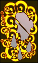 Obraz premium illustration of a black and white background