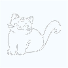 Clean and minimalistic line drawing of a rat in a side profile pose. Perfect for logos, educational materials, or animal-themed designs