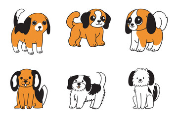 Adorable Dog Bundle, A Collection of Cuteness. cute fox bundle. Set of animals.
