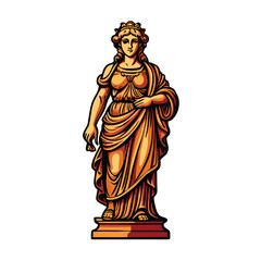 Create a detailed vector illustration of the Statue of Liberty.