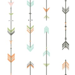 Minimalist Geometric Arrow Pattern in Pastel Colors