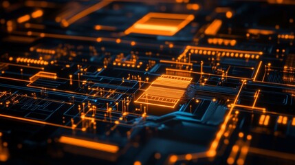 Modern Technology Background with High-Tech Elements