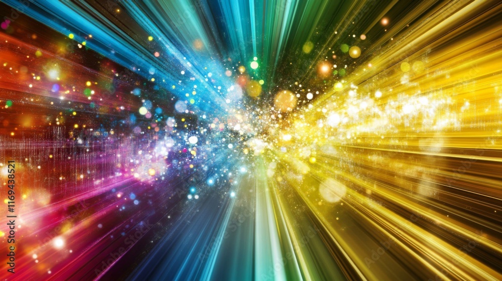 Canvas Prints vibrant light effects with soft glow on isolated background
