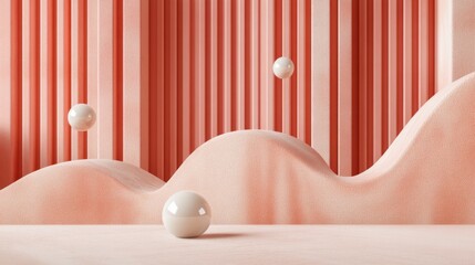 Abstract Composition with Clean Lines and Textures