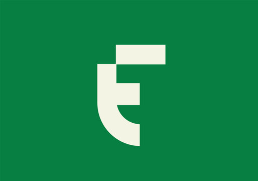 t and f letters in circle  modern luxury logo .Letters ft logo idea monogram, linked hipster f and t symbols,