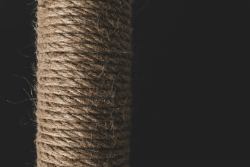 A large coil of linen rope