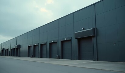 Obraz premium Modern Industrial Warehouse Exterior 