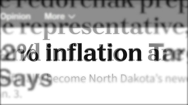 Mentioning inflation in media headlines. Global problem and rising prices are significant concerns, impacting economies and daily life. Quickly changing pages of online publications