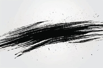 Black brush strokes isolated on white background. Grunge texture. Brush strokes background. EPS10.