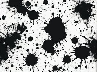 Black ink splash isolated on white background. Ink splash texture. Grunge background. Ink splatter. Eps10.